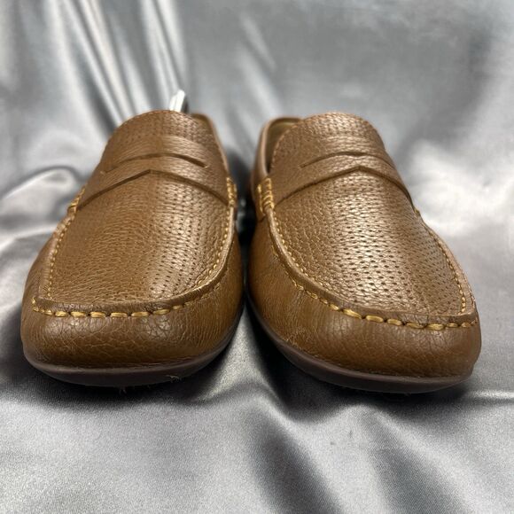 Marc Joseph NY Union Street Loafers Men's 12 Cognac Leather Brazil Driving Shoes - Picture 6 of 17